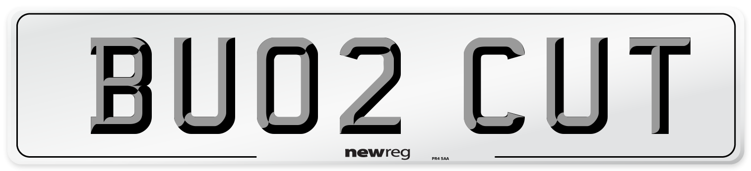 BU02 CUT Number Plate from New Reg